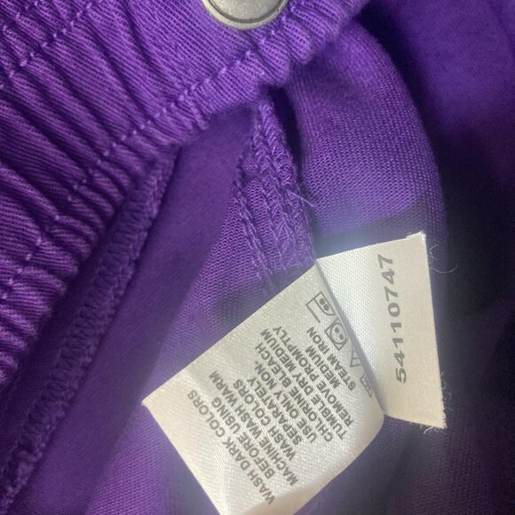 NWT Lot of 2 Woman Within Pull On Pants Womens 36W Black Purple Elastic Waist - Picture 13 of 16